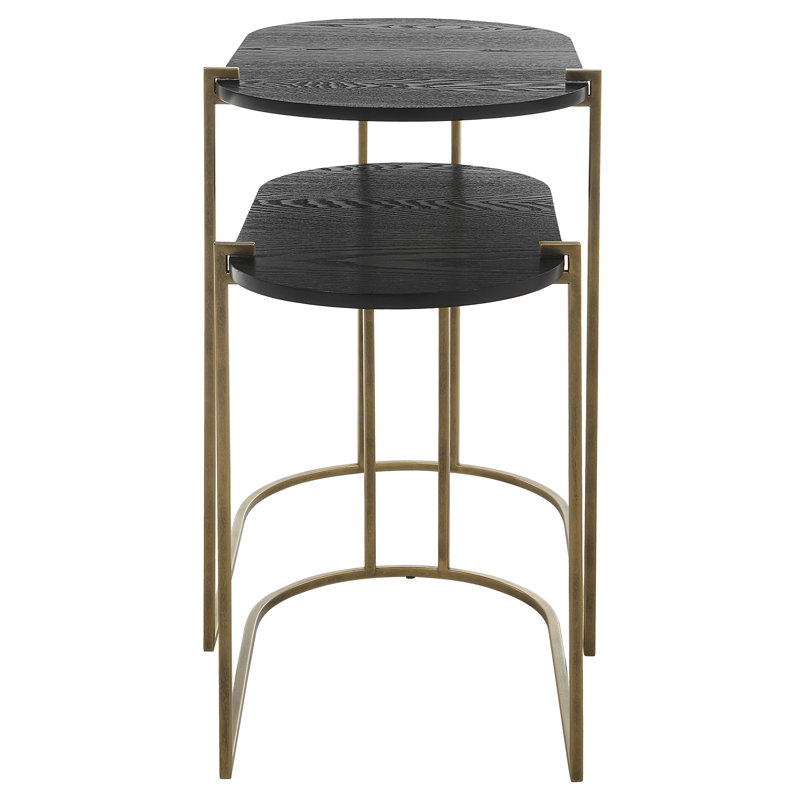 Everly Quinn Aztec Wood Nesting Tables, Set/2 & Reviews | Wayfair